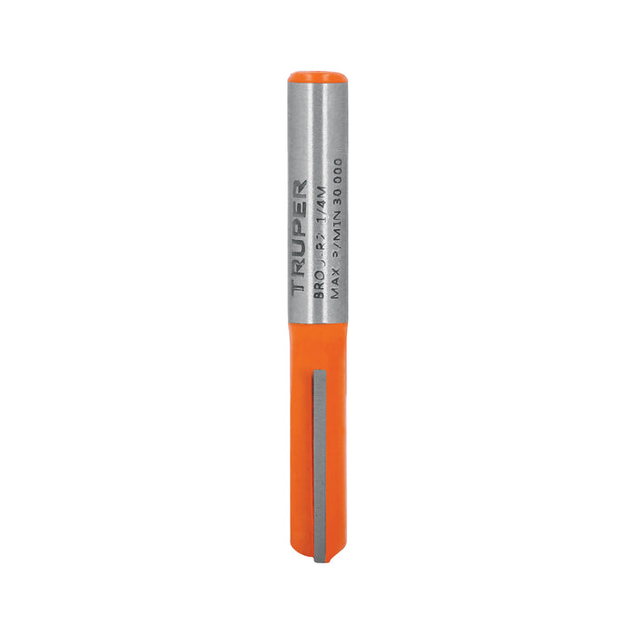 Broca para router, recta 2 filos, 1/4', mediana, TRUPER