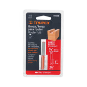 Broca para router, recta 2 filos, 3/8', TRUPER