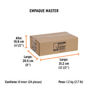 Broca para router, recta 2 filos, 3/8', TRUPER