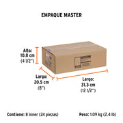 Broca para router, corte recto, 3/8' con balero, TRUPER