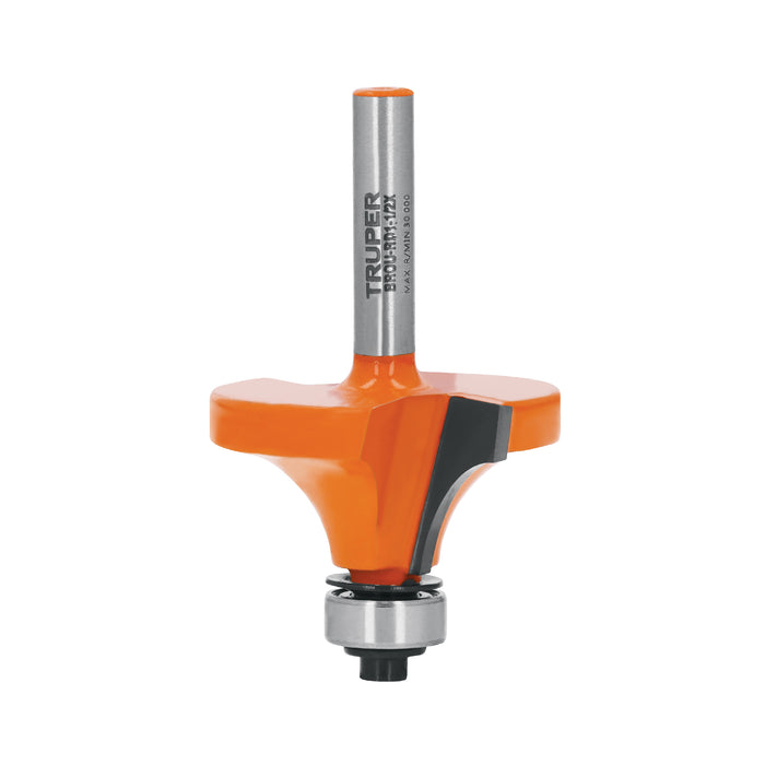 Broca para router, redondeado, 1-1/2' con balero, TRUPER