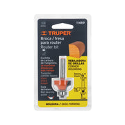Broca para router, redondeado, 1' con balero, TRUPER