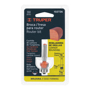 Broca para router, redondeado, 5/8' con balero, TRUPER