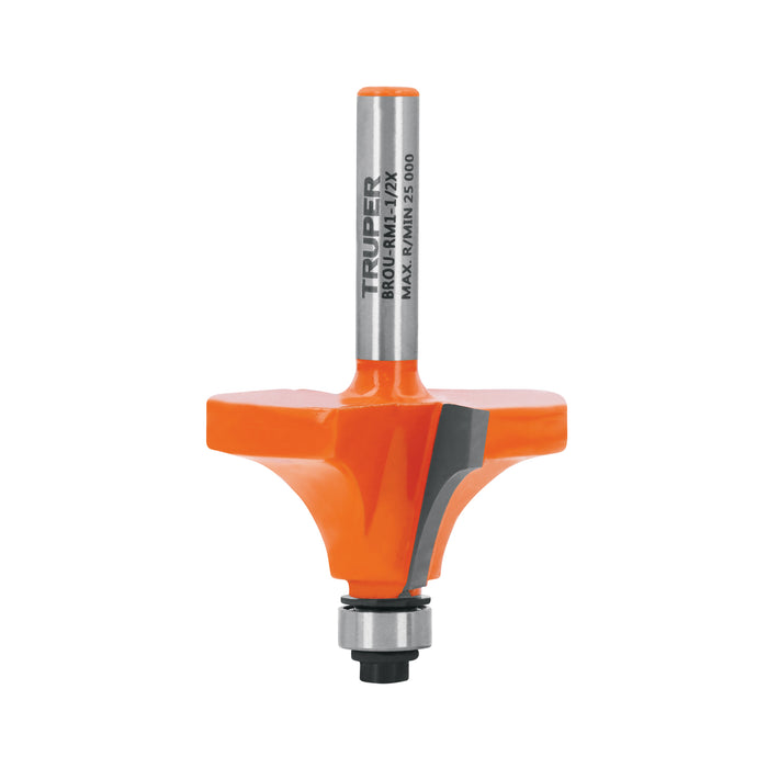 Broca para router, redondeado con moldura, 1-1/2' con balero