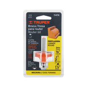 Broca para router, redondeado con moldura, 1-1/2' con balero