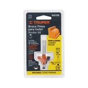 Broca para router, redondeado con moldura, 1-1/8' con balero