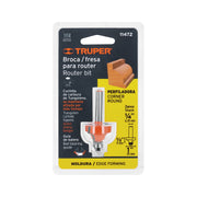 Broca para router, redondeado con moldura, 1' con balero