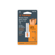 Broca para router, corte en 'V', 1/4', TRUPER