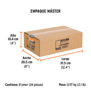 Broca para router, corte en 'V', 1/4', TRUPER