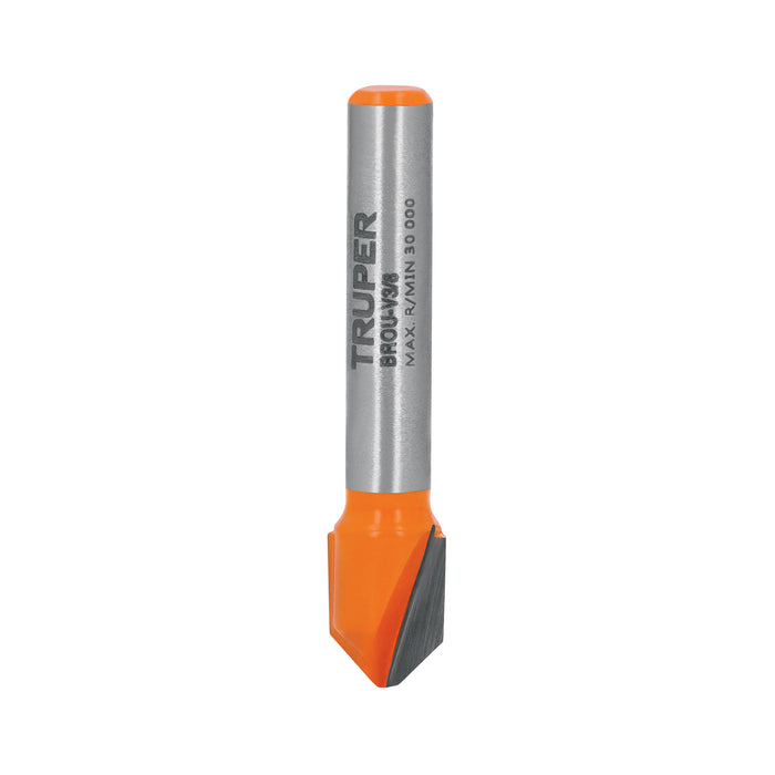 Broca para router, corte en 'V', 3/8', TRUPER