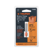 Broca para router, corte en 'V', 3/8', TRUPER