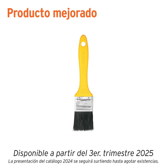 Brocha uso general de 1-1/2' con mango de plástico, PRETUL