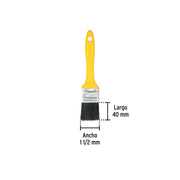 Brocha uso general de 1-1/2' con mango de plástico, PRETUL