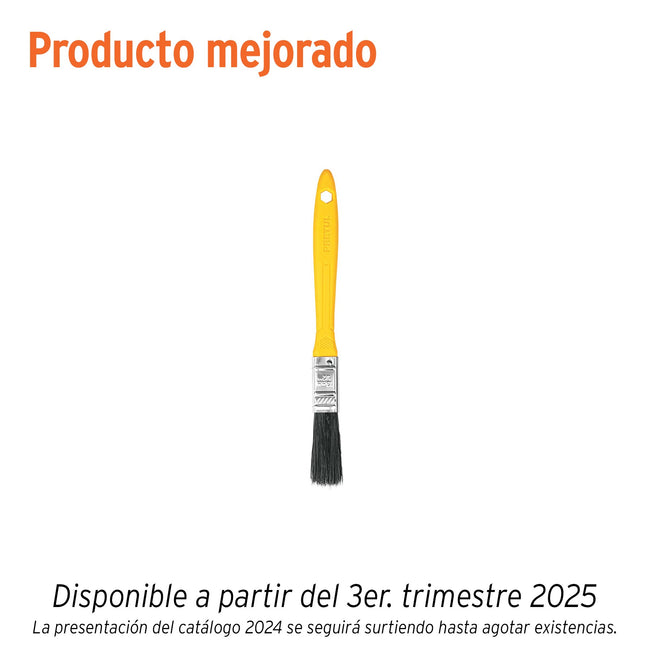 Brocha uso general de 1/2' con mango de plástico, PRETUL