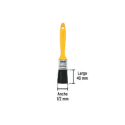 Brocha uso general de 1/2' con mango de plástico, PRETUL