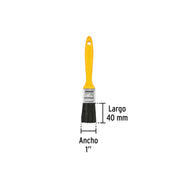 Brocha uso general de 1' con mango de plástico, PRETUL