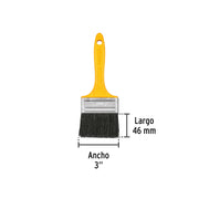 Brocha uso general de 3' con mango de plástico, PRETUL