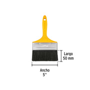 Brocha uso general de 5' con mango de plástico, PRETUL