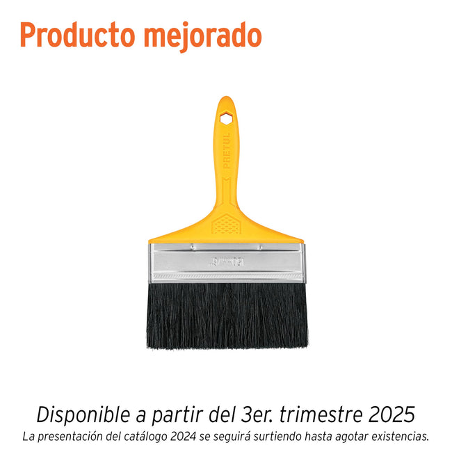 Brocha uso general de 6' con mango de plástico, PRETUL