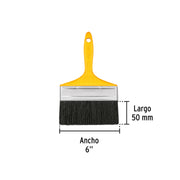 Brocha uso general de 6' con mango de plástico, PRETUL