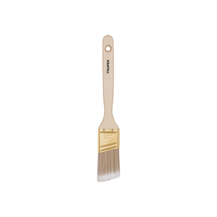 Brocha cerdas sintéticas 1-1/2' corte angular, mango madera