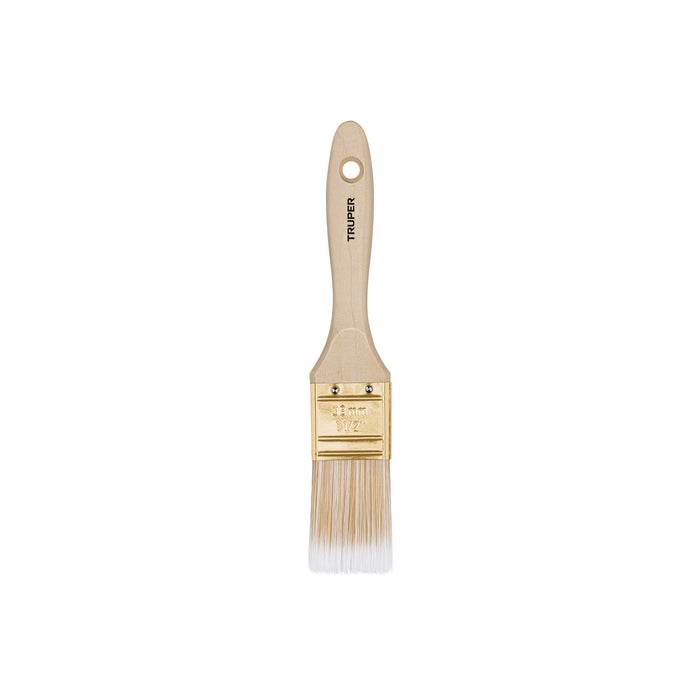 Brocha cerdas sintéticas 1-1/2' corte recto, mango de madera
