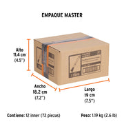 Brocha profesional de 1/2' mango de plástico, TRUPER EXPERT