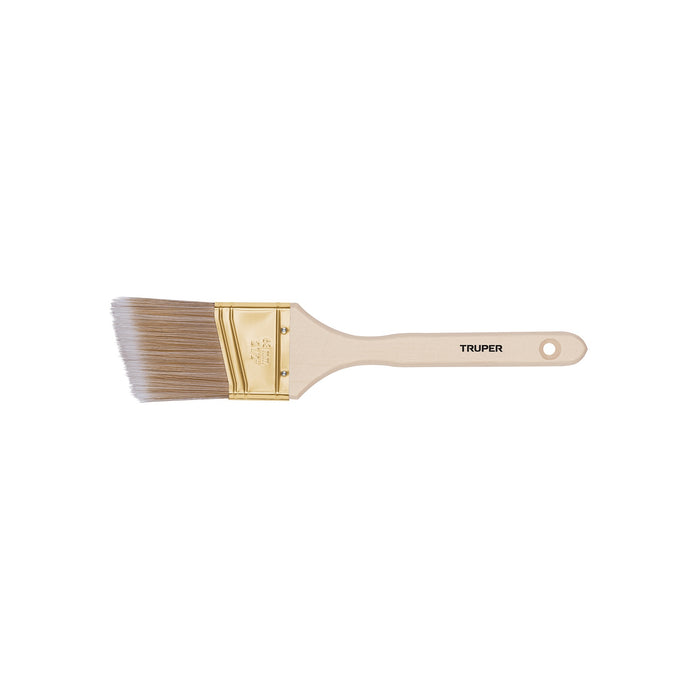 Brocha cerdas sintéticas 2-1/2' corte angular, mango madera
