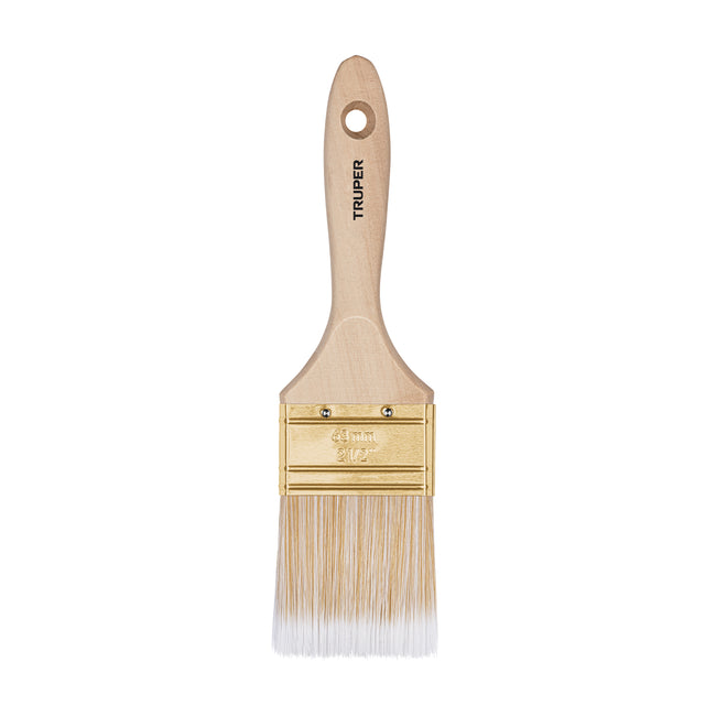 Brocha cerdas sintéticas 2-1/2' corte recto, mango de madera
