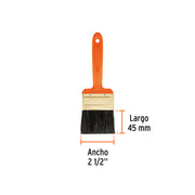 Brocha profesional de 2-1/2' con mango de plástico, TRUPER