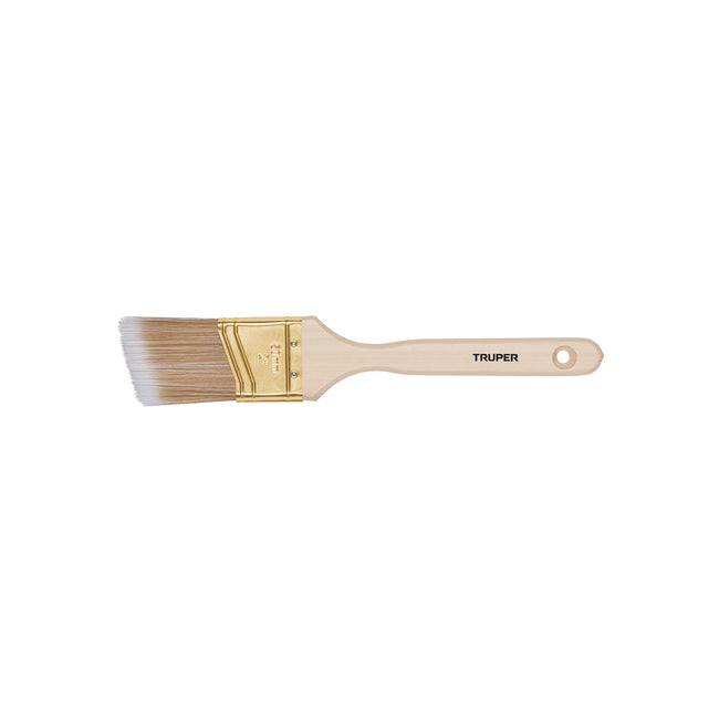 Brocha cerdas sintéticas 2' corte angular, mango de madera