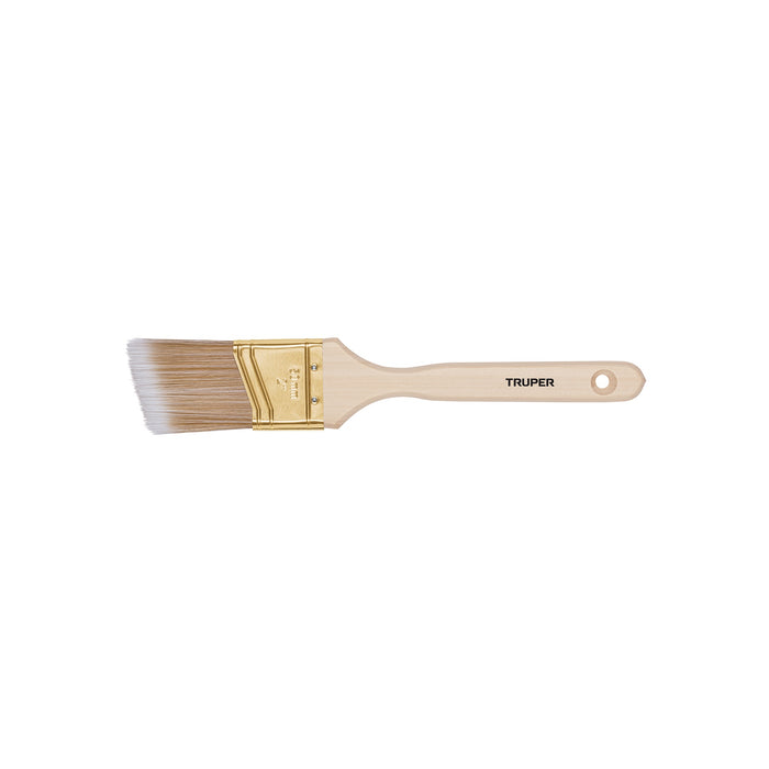 Brocha cerdas sintéticas 2' corte angular, mango de madera