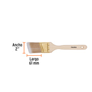Brocha cerdas sintéticas 2' corte angular, mango de madera