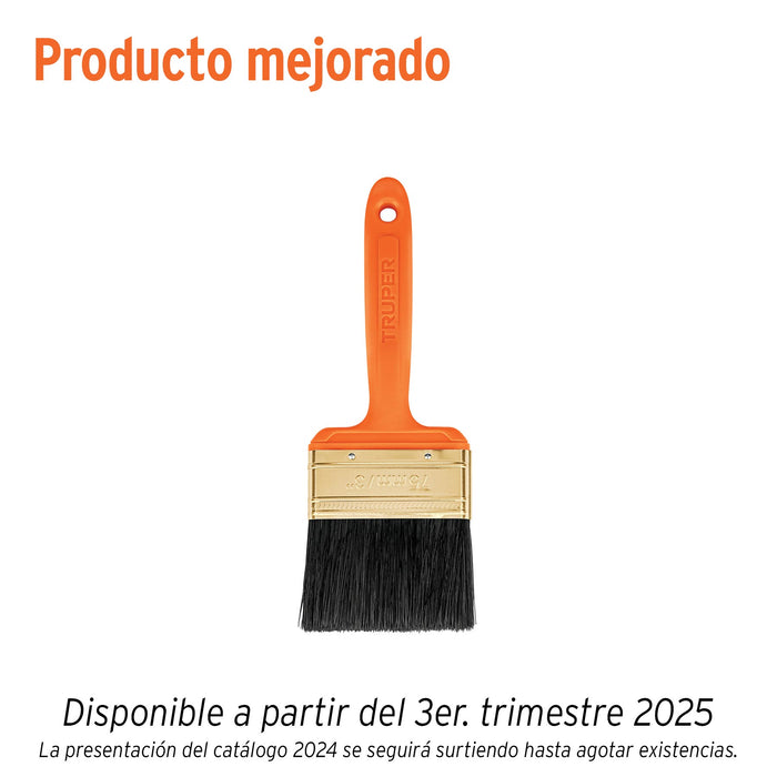 Brocha profesional de 3' con mango de plástico, TRUPER