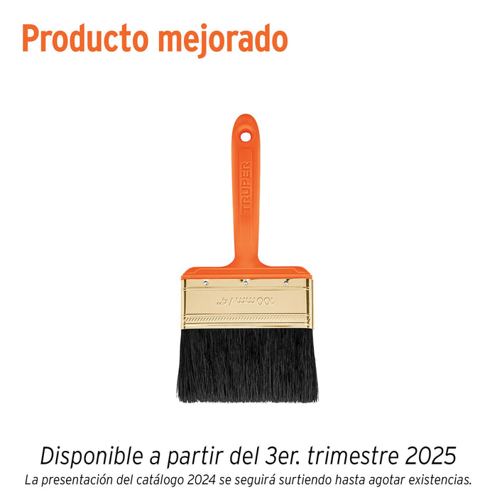 Brocha profesional de 4' con mango de plástico, TRUPER