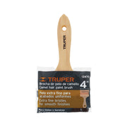 Brocha pelo de camello de 4' con mango de madera, TRUPER