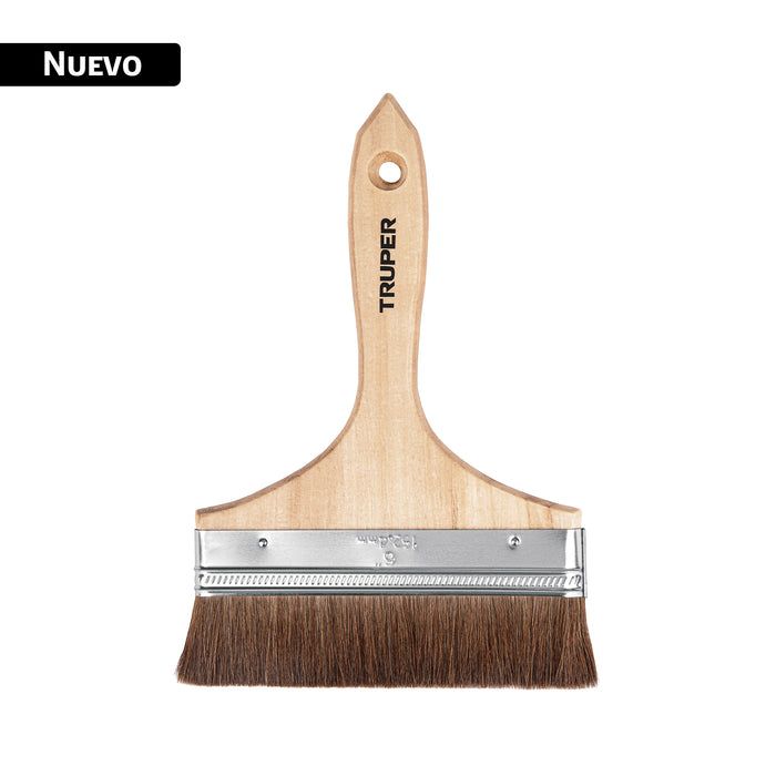 Brocha pelo de camello de 6' con mango de madera, TRUPER