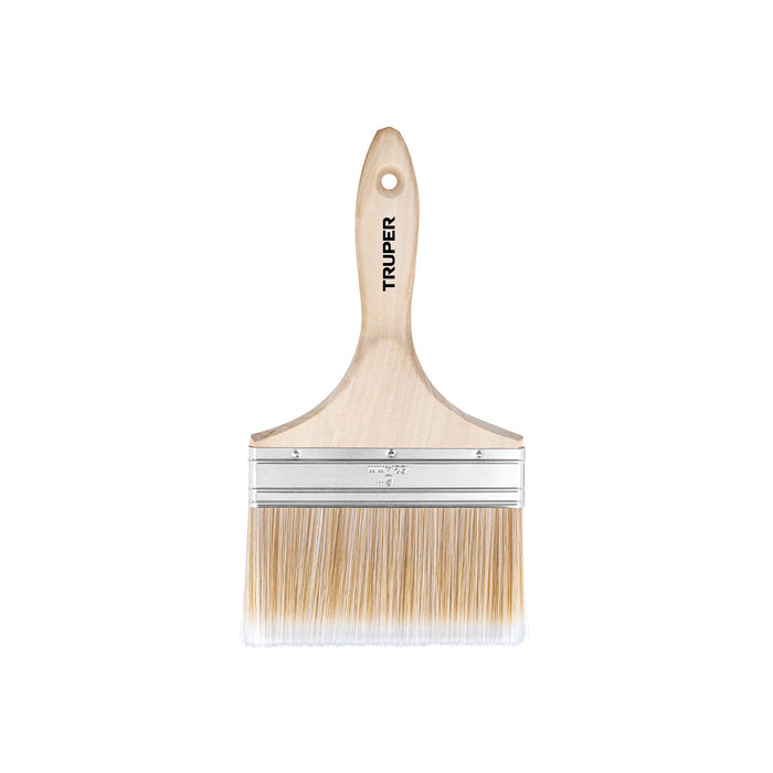 Brocha cerdas sintéticas 6' corte recto, mango de madera