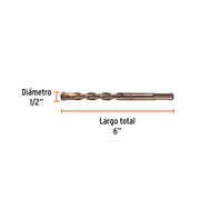 Broca SDS Plus 1/2 x 6', TRUPER