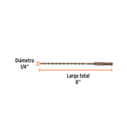 Broca SDS Plus 1/4 x 8', TRUPER