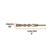 Broca SDS Plus 7/8 x 8', TRUPER