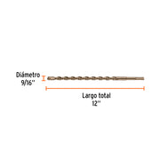 Broca SDS Plus 9/16 x 12', TRUPER