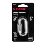 Bandola de acero de 1/4' con seguro, FIERO