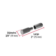 Bisagra tubular soldable de 3/4', HERMEX