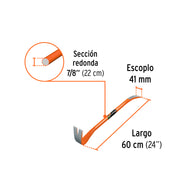 Barreta de uña de 7/8' x 60 cm, TRUPER EXPERT