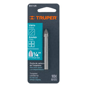 Broca para vidrio y azulejo de 1/4', TRUPER