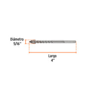Broca para vidrio y azulejo 5/16', TRUPER EXPERT