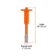 Cincel de corte frío 1 x 10' con grip, TRUPER