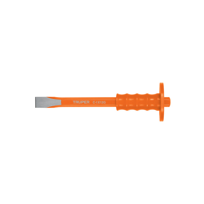 Cincel de corte frío 1 X 12' con grip, TRUPER