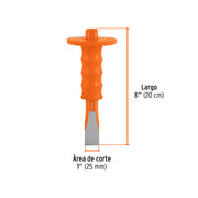 Cincel de corte frío 1 x 8' con grip, TRUPER